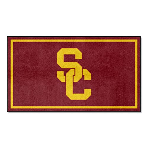 FANMATS 19785 NCAA Southern California Trojans 3ft. x 5ft. Plush Area Rug | Sports Fan Area Rug, Home Decor Rug and Tailgating Mat