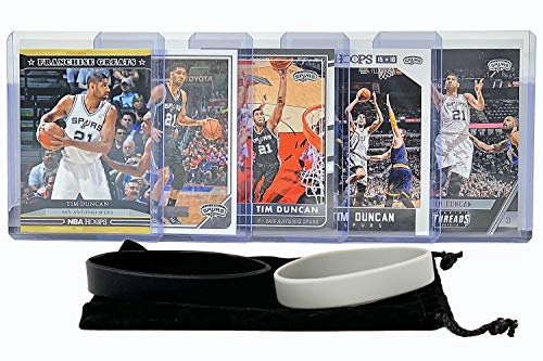 Tim Duncan Basketball Cards Assorted (5) Bundle – San Antonio Spurs Trading Card Gift Pack