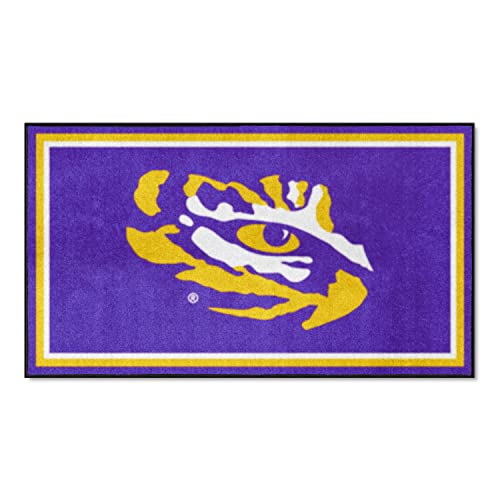 FANMATS 19747 NCAA LSU Tigers 3ft. x 5ft. Plush Area Rug | Sports Fan Area Rug, Home Decor Rug and Tailgating Mat
