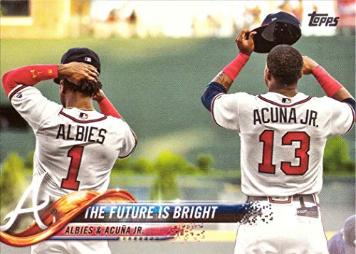 2018 Topps Update #US43 The Future is Bright Ozzie Albies and Ronald Acuna Jr. Baseball Card