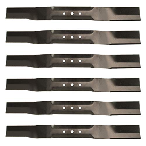 USA Mower Blades (6 TB22BP Medium Lift for Toro® 104869703 108976402P Length 21-11/16 in. Width 2-1/4 in. Thickness .150 in. Center Hole 7/16 in. 22 in. Deck