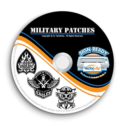 Military Army Navy Marines Patches Clipart-Vector Clip Art-Vinyl Cutter Plotter Images-T-Shirt Graphics CD