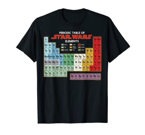 Star Wars Periodic Table of Elements Graphic T-Shirt