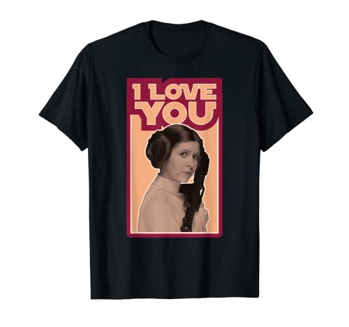 Star Wars Valentine’s Day Princess Leia I Love You Vintage T-Shirt