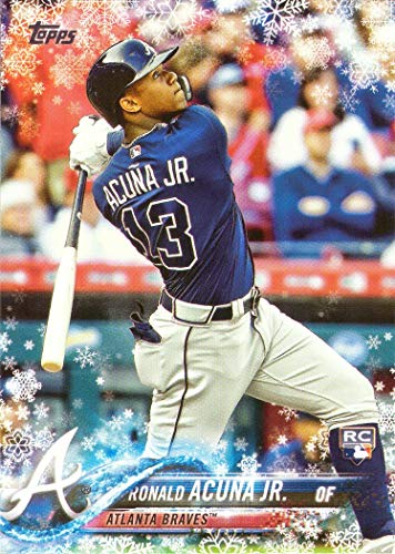2018 Topps Holiday Snowflake #HMW50 Ronald Acuna Jr. Baseball Rookie Card