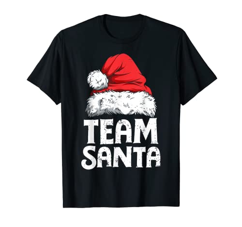Team Santa Christmas Squad Family Matching Pajamas Boys Men Short Sleeve T-Shirt