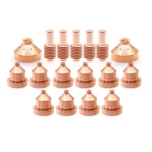 192047 Plasma Electrode 204325 Standard Tip Shield Cup for Miller ICE-40T / ICE-40TM Torch Consumables Kit 17pcs