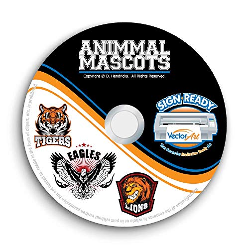 Animal Sports Mascot Clipart-Vector Clip Art Images-T-Shirt Template Design Graphics CD