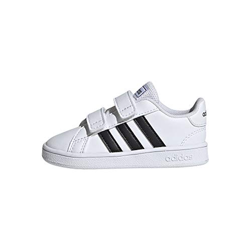 adidas Baby Grand Court Sneaker, Black/White, 7K M US Toddler