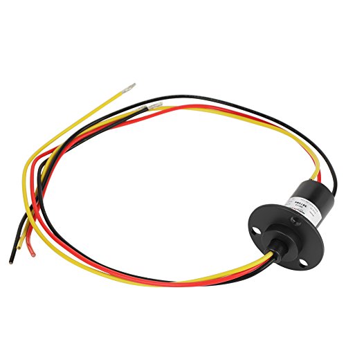 3 Wires Electrical Slip Ring Collector, 250RPM 15A Mini Slip Ring 3 Wires 0-600V Electrical Slip Ring for Wind Turbine Power Generator