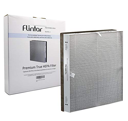 Flintar MD1-0030 True HEPA Replacement Filter, Compatible with Vornado Baby Purio Nursery Air Purifier, Part # MD1-0030 True HEPA Filter