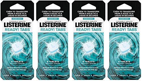 Listerine Ready Tabs Clean Mint Flavor Sugar-Free, 32 Chewable Tablets