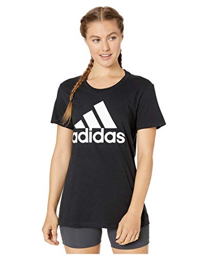 adidas Women’s Badge of Sport Tee, Core Black/White, Large