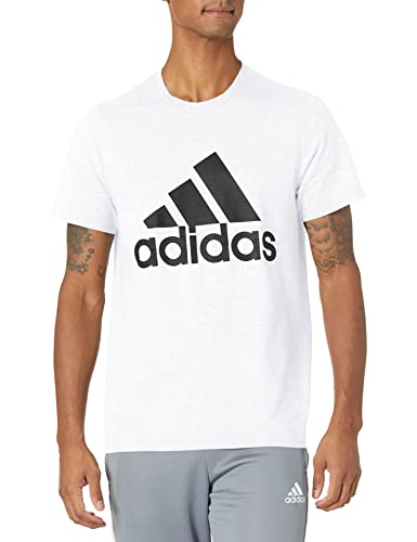 adidas Men’s Badge of Sport Tee, White/Black, X-Large