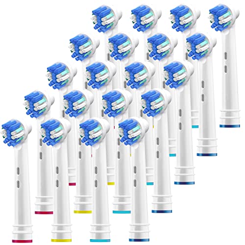 Replacement Toothbrush Heads for Oral B Braun, 20 Pk Professional Electric Toothbrush Heads, Brush Heads Refill for Oral-B Pro 1000, 7000, 9000, 6000, 5000, 3000, Genius, Vitality, Professional, Floss