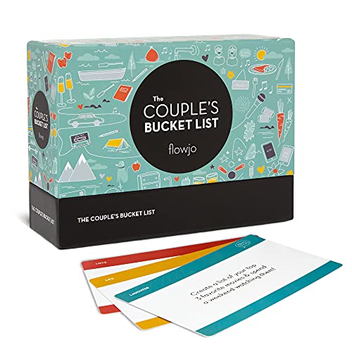 Flowjo Couple Bucket List Games for Game Night – Couples Games Card Games with 100 Original Date Night Ideas – His and Hers Fun Games – Ideal for Reconnecting, Newlyweds