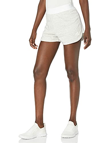 adidas Women’s Must Haves Mélange Shorts, Solid Grey/Off White/White, Medium