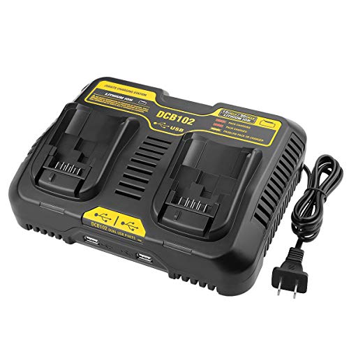 Powilling DCB102BP Replacement Charger for DeWalt DCB102BP 20-Volt MAX Jobsite Charging Station