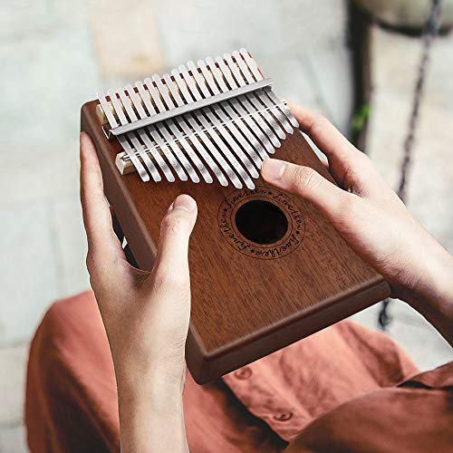 Kalimba Thumb Piano 17 Keys, Mbira Finger Piano Portable Musical Instrument Gifts for Kids and Adults Beginners (Mahogany) | The Storepaperoomates Retail Market - Fast Affordable Shopping