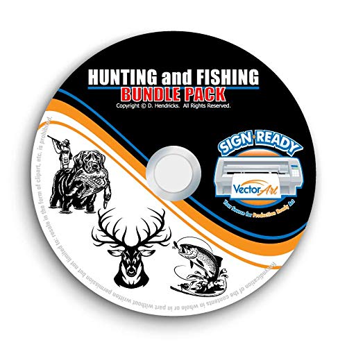 Hunting and Fishing Clipart-Vector Clip Art-Vinyl Cutter Plotter Images-T-Shirt Graphics CD