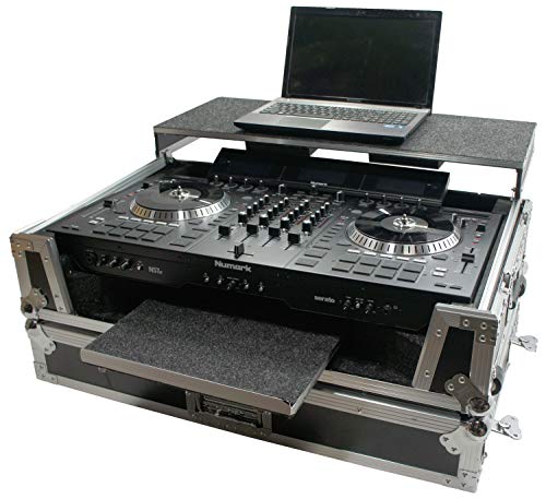 Harmony HCNS7IIWLTTR Flight Glide Laptop Stand Road DJ Custom Case Compatible with Numark NS7III
