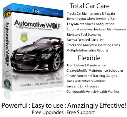 Automotive Wolf Pro Car Maintenance & Management Software