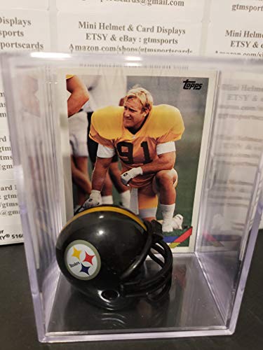 Kevin Greene Pittsburgh Steelers Mini Helmet Card Display Collectible Auto Shadowbox Autograph