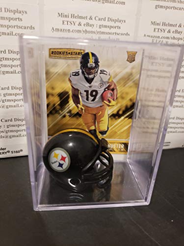 JuJu Smith-Schuster Pittsburgh Steelers Mini Helmet Card Display Collectible Auto Shadowbox Autograph
