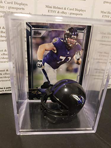 Marshal Yanda Baltimore Ravens Mini Helmet Card Display Collectible Topps Auto Shadowbox Autograph