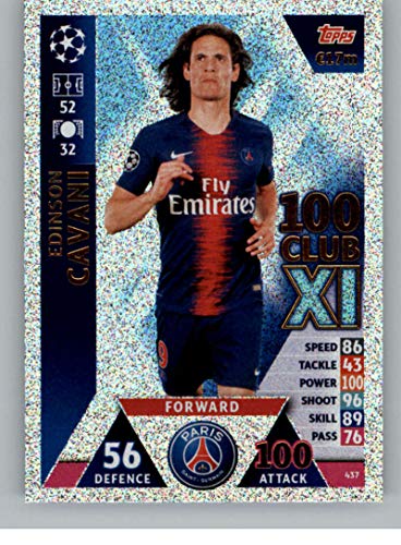 2018-19 Topps UEFA Champions League Match Attax #437 Edinson Cavani 100 Club XI Soccer Trading Card