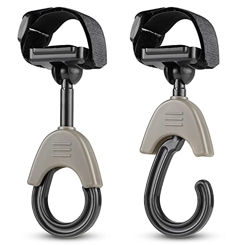 TUTUDOW 2 PCS Stroller Hooks, Hanging, Straps, Clips, Hooks for Diaper Bag to Your Pram