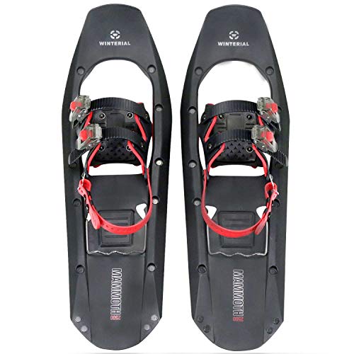 Winterial 25 Inch Light Weight Snow Shoes for Men, Women, Youth, Light Polymer Square-Toed Mountain Terrain Snowshoes