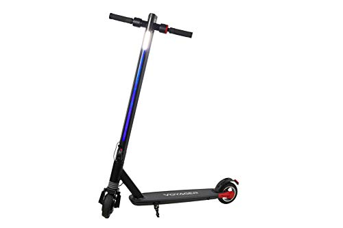 Voyager Proton Foldable Electric Scooter with LCD Display, LED Headlight and Light Strip, 15 MPH Max Speed, Long Range Battery Up to 6 Miles