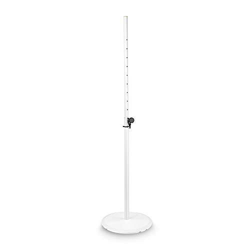 GRAVITY STANDS Loudspeaker Stand with Base and Cast Iron Weight Plate, White (SSP WB SET 1 W)