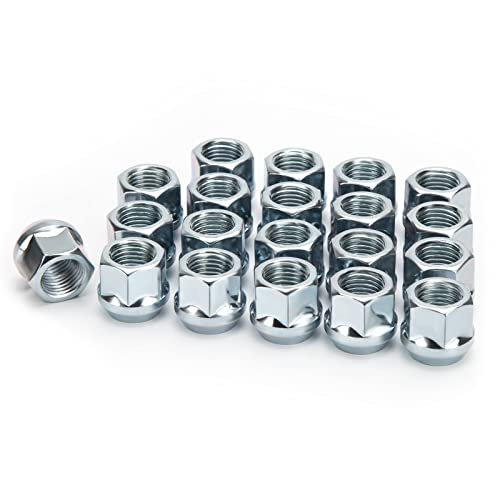 KSP M12X1.5 Open End Wheel Lug Nuts, 3/4″（19mm） Hex 0.84”(21mm) Height Conical Seat 60 Degre Chrome Finish (Include Other M12X1.5 Wheel) Pack 20 pcs