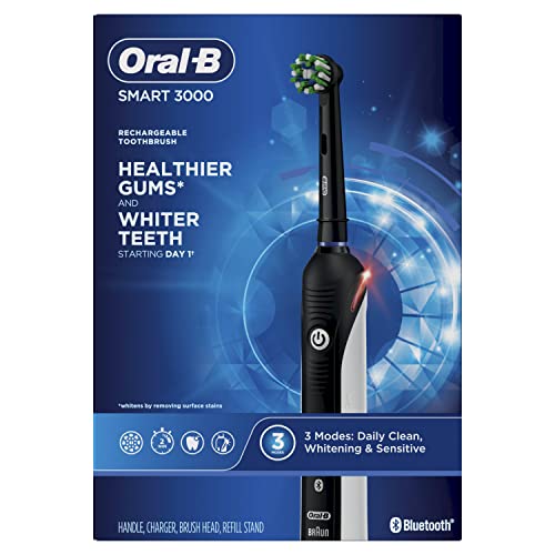 Oral-B Smart 3000 Electric Toothbrush with Bluetooth Connectivity, Black