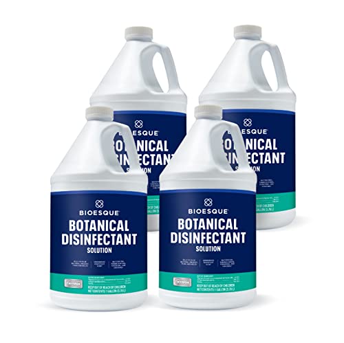 Bioesque Botanical Disinfectant Solution, Heavy Duty Broad-Spectrum Disinfectant, Kills 99.9% of Bacteria, Viruses*, Fungi, & Molds, 1 Gallon (Pack of 4)