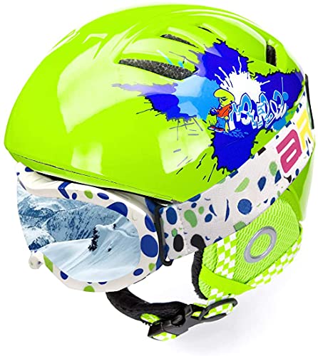 BeBeFun Toddler and Kids Ski Helmet Snowboard Helmet Sled Helmet c/o Goggles Ultra Lightweight Small Size for 2-6 Years Kids ASTM Certified
