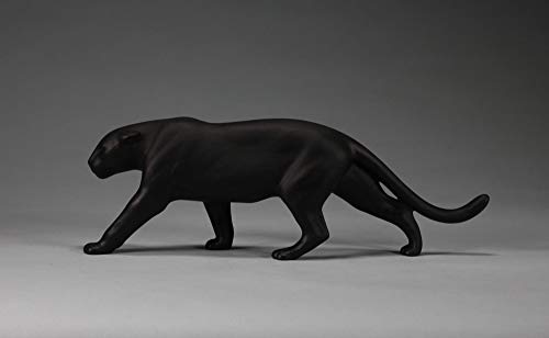 BLACK PANTHER, JAGUAR sculpture by John Perry 12 inches long