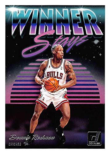 2018-19 Donruss Winner Stays Basketball Insert #6 Dennis Rodman Chicago Bulls Official NBA Trading Card Produced By Panini Retail Only