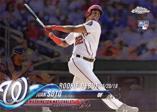 2018 Topps Update Chrome Baseball #HMT98 Juan Soto Rookie Debut Card