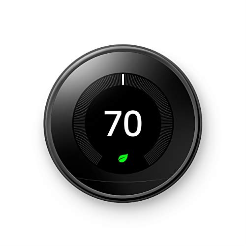Google Nest Learning Thermostat – Smart & Programmable for Home – 3rd Generation – Works with Alexa – Mirror Black