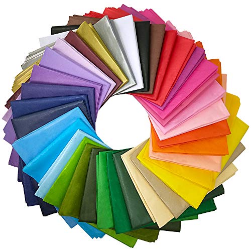 Supla 180 Sheets 36 Colors Tissue Paper Bulk Wrapping Tissue Paper Art Rainbow Tissue Paper 20 x 26″ for Art Craft Floral Birthday Party Festival Gift Wrapping Decorative Tissue Paper Pom Pom | The Storepaperoomates Retail Market - Fast Affordable Shopping
