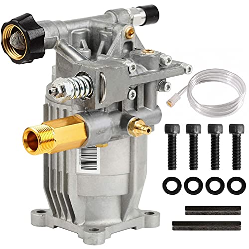 YAMATIC 3/4″ Shaft Horizontal Pressure Washer Pump – 3000 PSI @ 2.5 GPM – Original Engineering Pump for Most Brand gas engine power washer