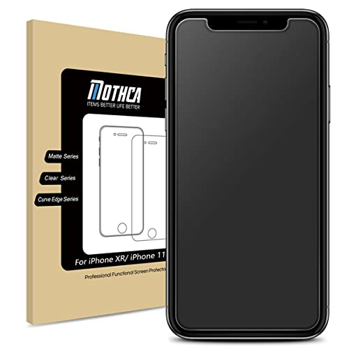 Mothca Matte Glass Screen Protector for iPhone XR/iPhone 11 Anti-Glare & Anti-Fingerprint Tempered Glass Clear Film Case Friendly 3D Touch Easy Install Bubble Free for iPhone XR /iPhone 11- Smooth as Silk