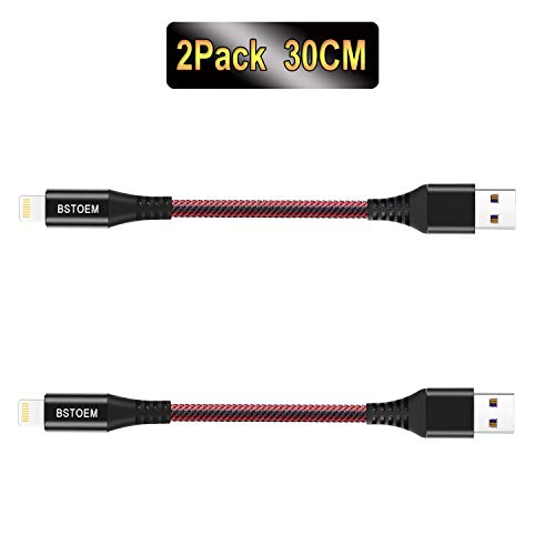 Short Lightning Cable 2Pack 7Inch USB Charging Cord for Apple iPhone Charger 14/13/12 Pro/11/Xs Max/Xr/X/8/7/6/6s Plus/SE/5c/5s/5 iPad Air/Mini