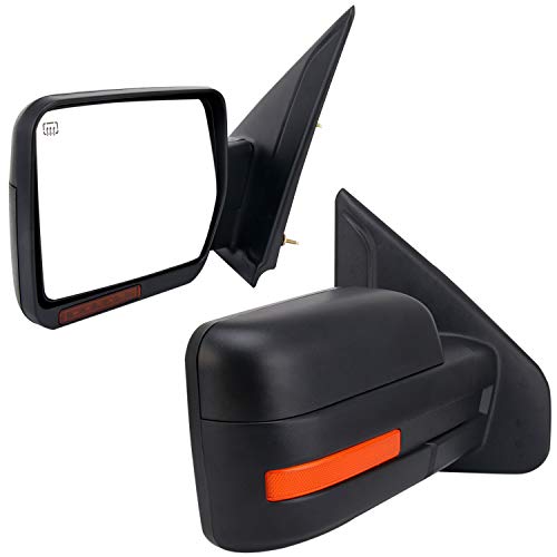 Perfit Zone TOWING MIRROR Replacement Fit For RIGHT Passenger Side F150 07-14 POWERED,BLACK,HEATED,W/AMBER SIGNAL