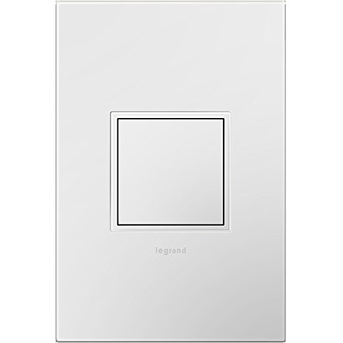 Legrand adorne 20Amp 1-Gang Pop-Out Outlet in Gloss White With Matching Wall Plate, ARPTR201GW2WP