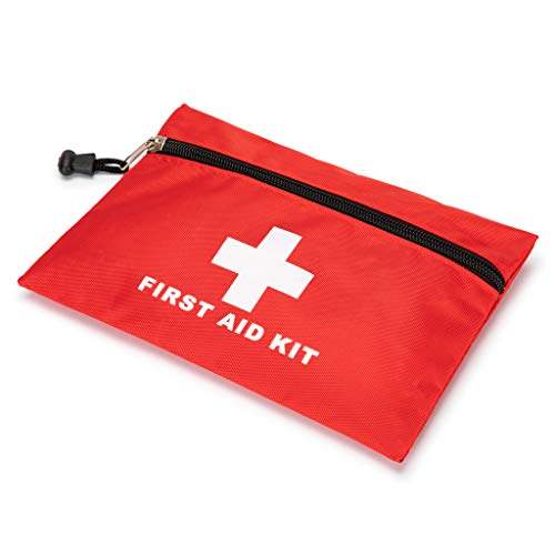 PAXLAMB Red First Aid Bag Small First Aid Kit Empty Medical Storage Bag for First Aid Kits Pack Emergency Hiking Backpacking Camping Cycling Travel Car (Red 7.9×5.5 1PC)