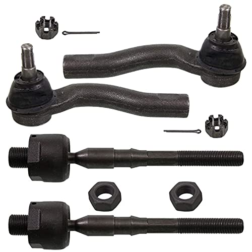 Detroit Axle – Front Inner and Outer Tie Rods for Ford Fusion Lincoln MKZ Lincoln Zephyr Mercury Milan – 4pc Set